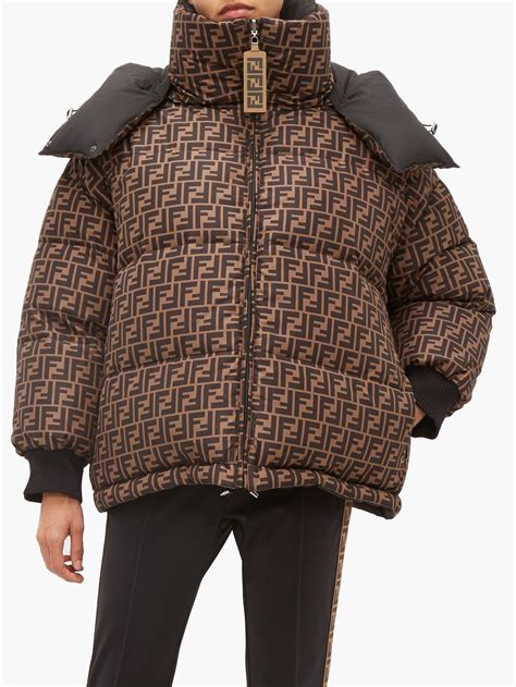 fendi coat womens puffer|fendi monogram puffer jacket.